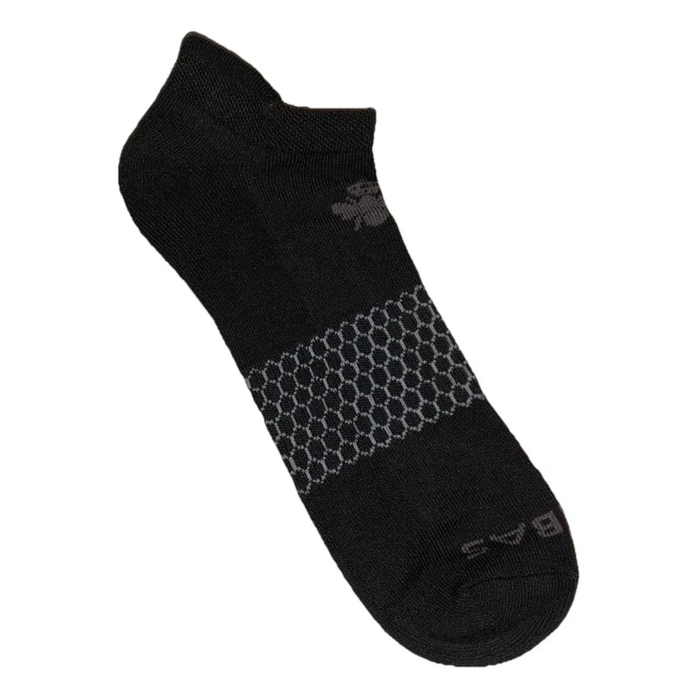 BOMBAS Socks Men's XL (US 13.5-16) Black Gray Ankle Logo NEW‎ Lot Of 5
